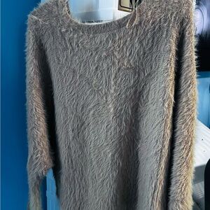 Jessica Simpson Fuzzy Tan Sweater